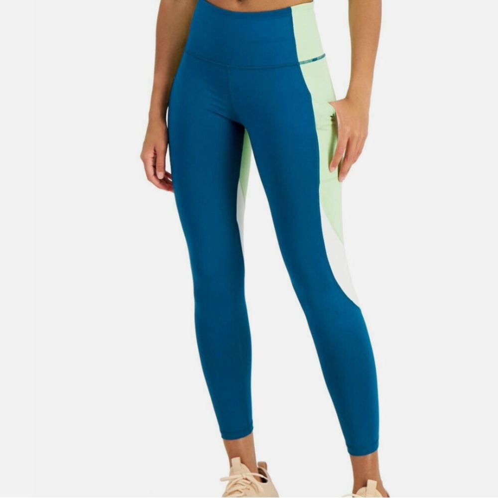 blue green white plus sized leggings new with tags